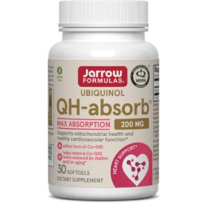 Jarrow Formulas Ubiquinol QH-absorb 200 mg, 30 softgelových kapslí