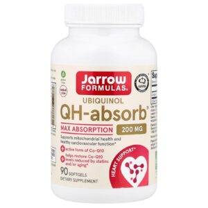 Jarrow Formulas Ubiquinol QH-absorb 200 mg, 90 softgelových kapslí