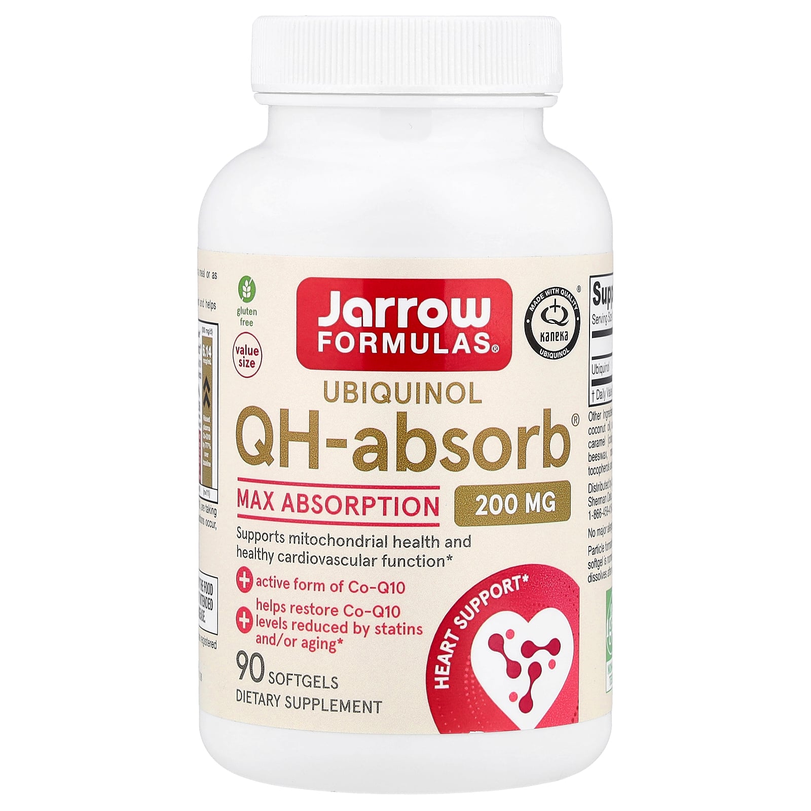 Jarrow Formulas Ubiquinol QH-absorb 200 mg, 90 softgelových kapslí
