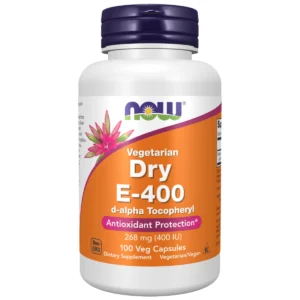 NOW Foods Vitamín E-400 Dry, tokoferyl sukcinát 268 mg, 100 rostlinných kapslí