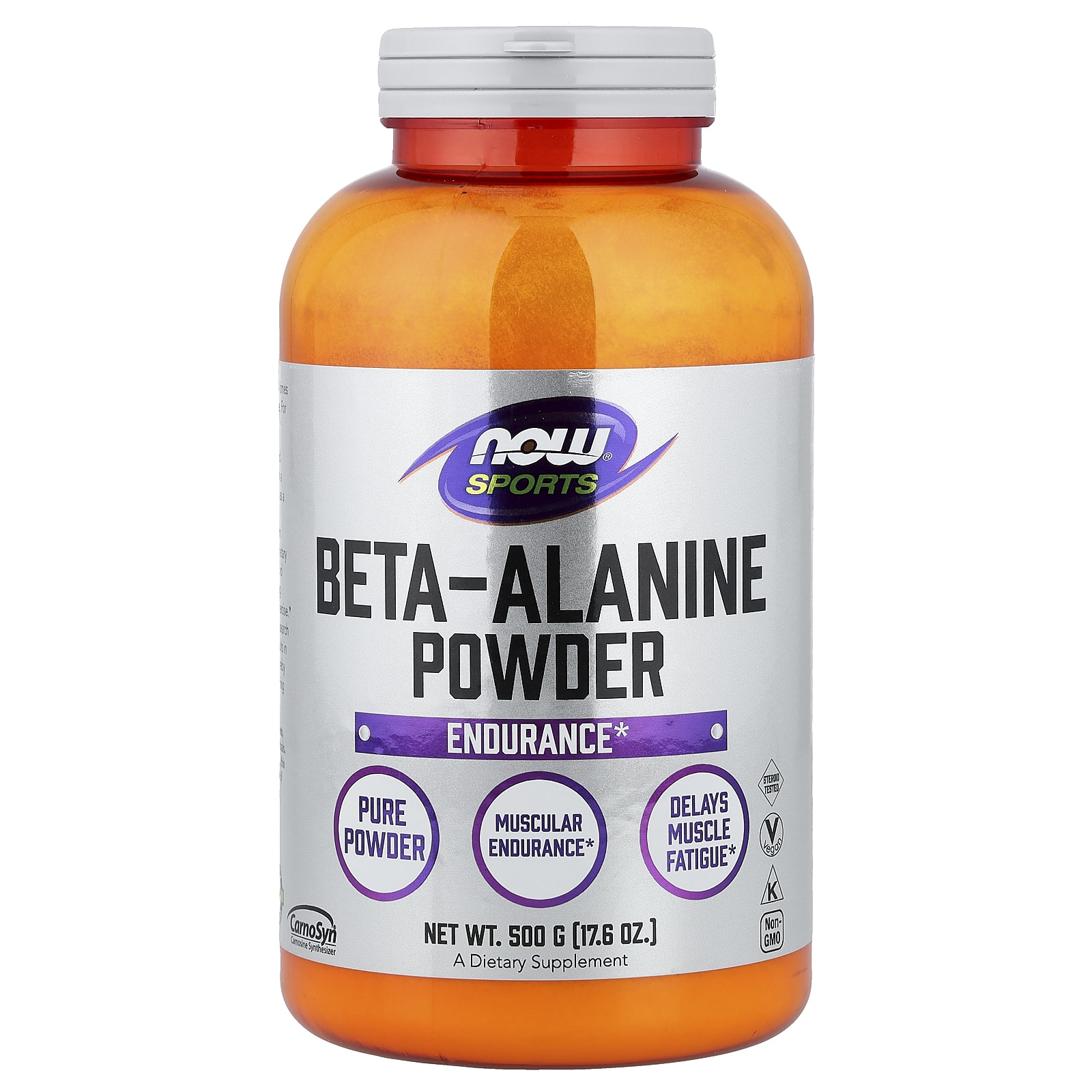 Now Foods Beta-alanin CarnoSyn, beta-alanin v prášku, 500 g
