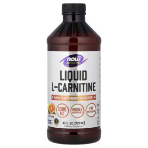 Now Foods tekutý L-karnitin 1000 mg, karnitin Carnipure, citrus, 473 ml
