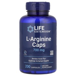 Life Extension L-arginin 700 mg, 200 rostlinných kapslí