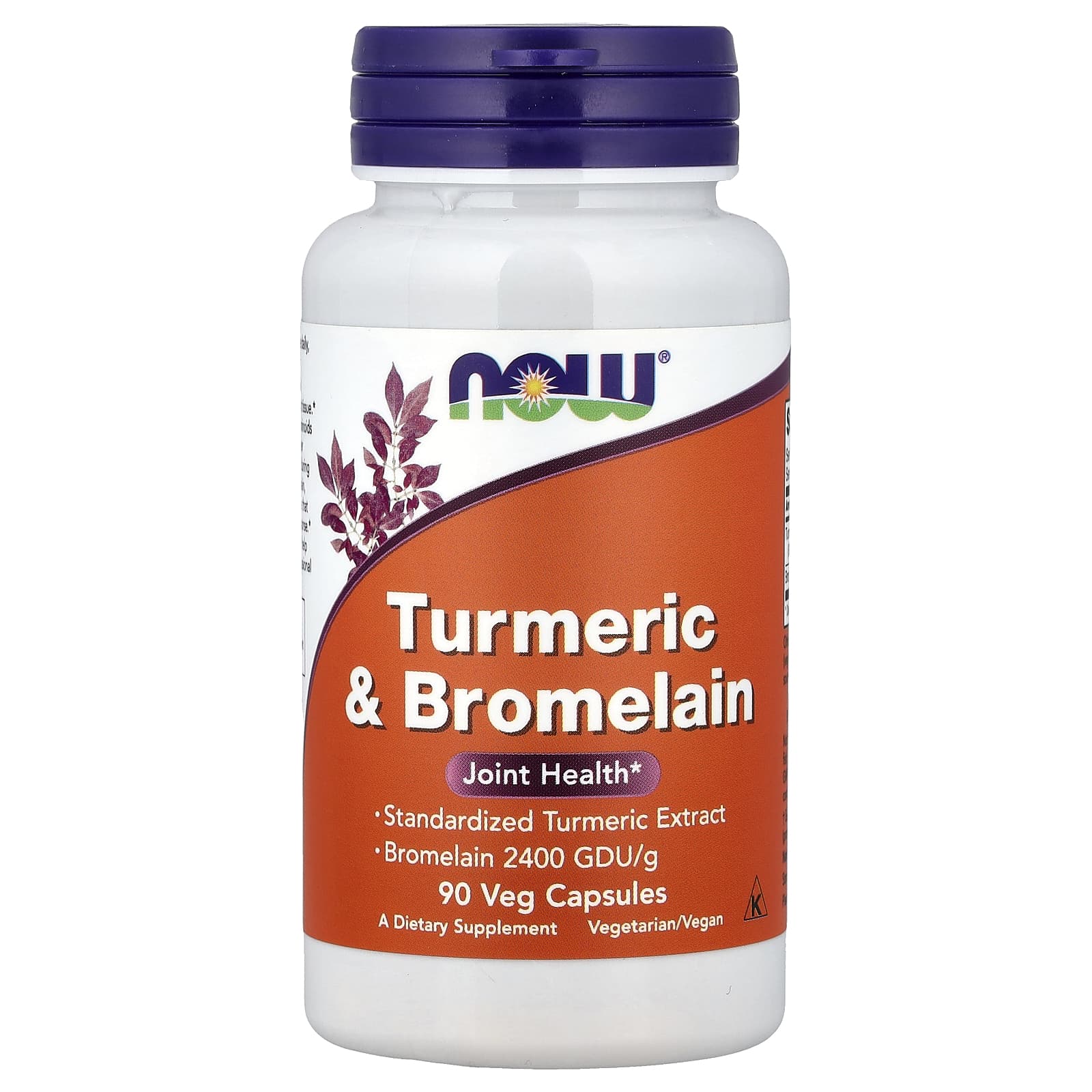 Now Foods Kurkuma a bromelain, kurkumin s bromelainem, 90 rostlinných kapslí