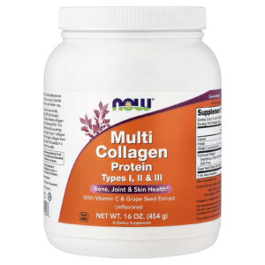Now Foods Multi Collagen Protein, hydrolyzovaný kolagen bez příchuti, 454 g