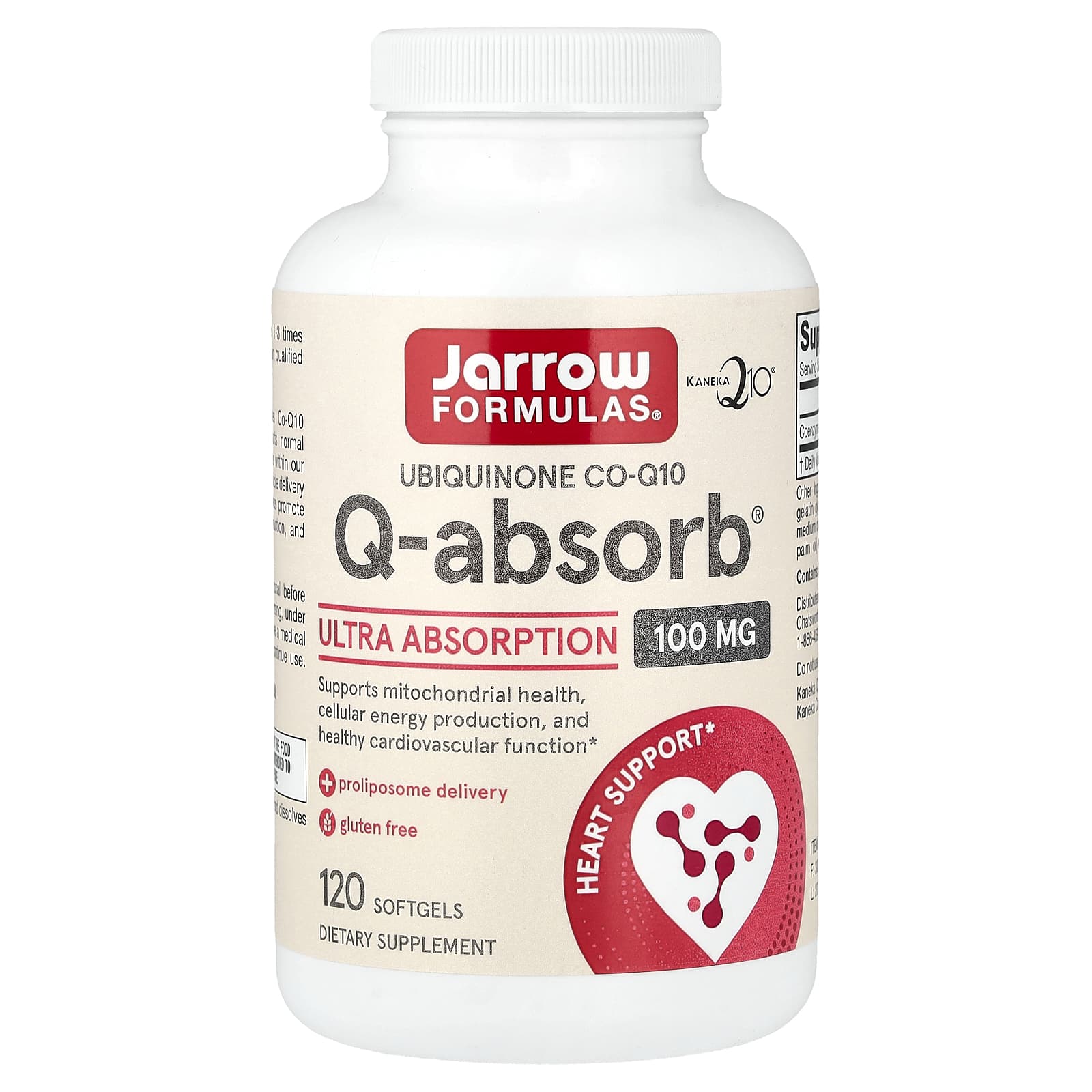 Jarrow Formulas Koenzym Q10, ubichinon 100 mg, 120 softgelových kapslí