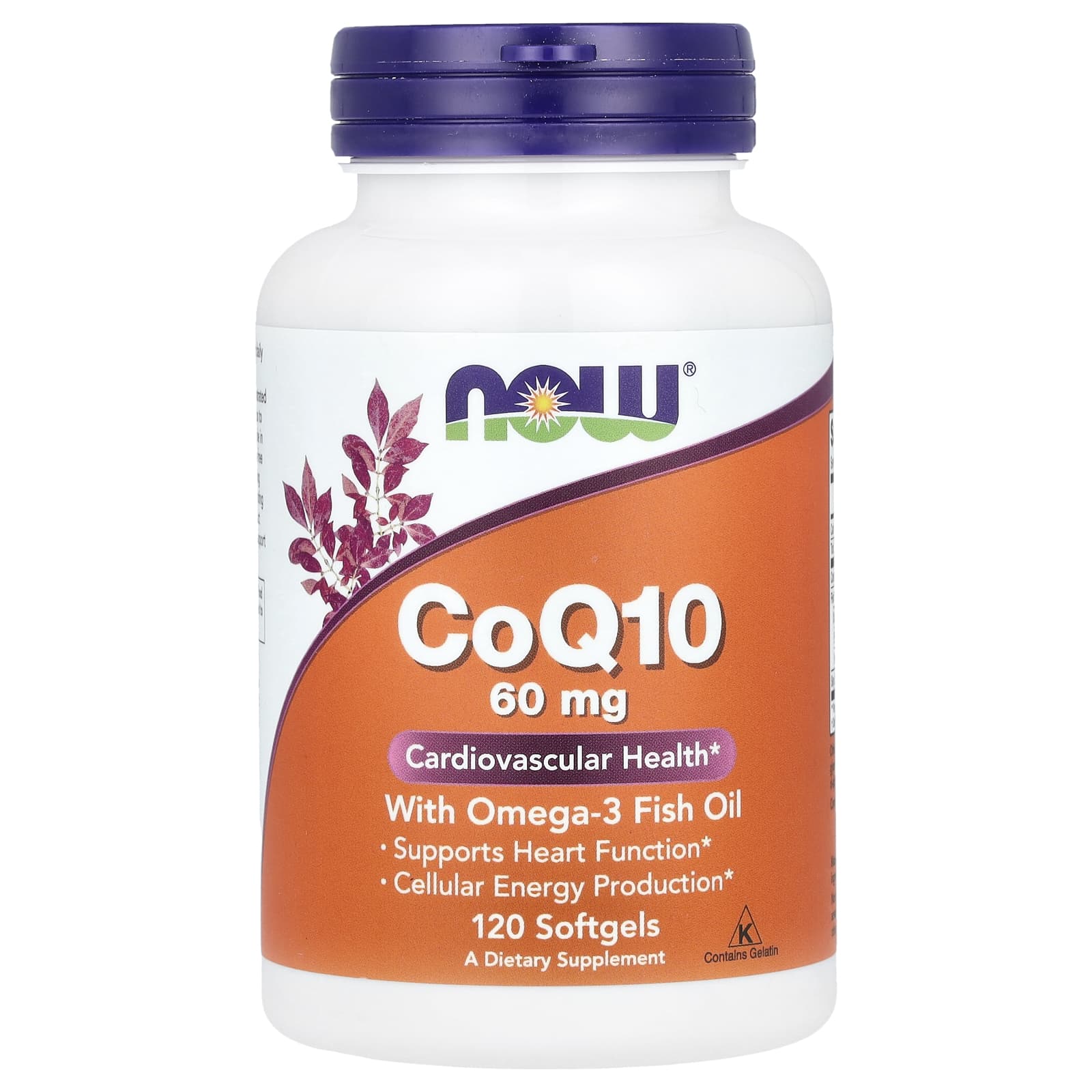 Now Foods Koenzym Q10 s rybím olejem, ubichinon 60 mg, 120 softgelových kapslí