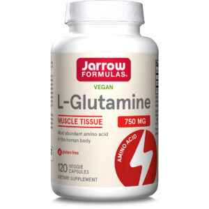 Jarrow Formulas L-glutamin, 750 mg, 120 rostlinných kapslí