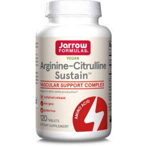 Jarrow Formulas Arginine-Citrulline Sustain, arginin a citrulin, 120 tablet