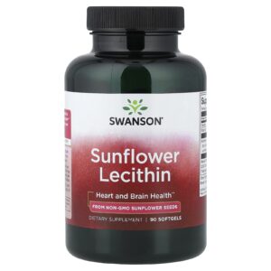 Swanson Slunečnicový lecitin, 1200 mg, 90 softgelových kapslí