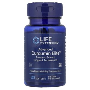 Life Extension Advanced Curcumin Elite, kurkuma a zázvor, 30 softgelových kapslí