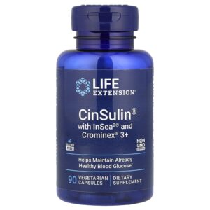 Life Extension CinSulin s InSea2 a Crominex 3+, 90 rostlinných kapslí