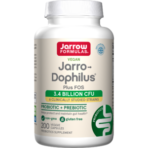 Jarrow Formulas Jarro-Dophilus a FOS, probiotika a prebiotika, 200 rostlinných kapslí