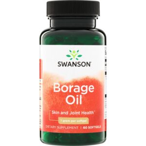 Swanson Borage Oil, brutnákový olej 1000 mg, 60 softgelových kapslí