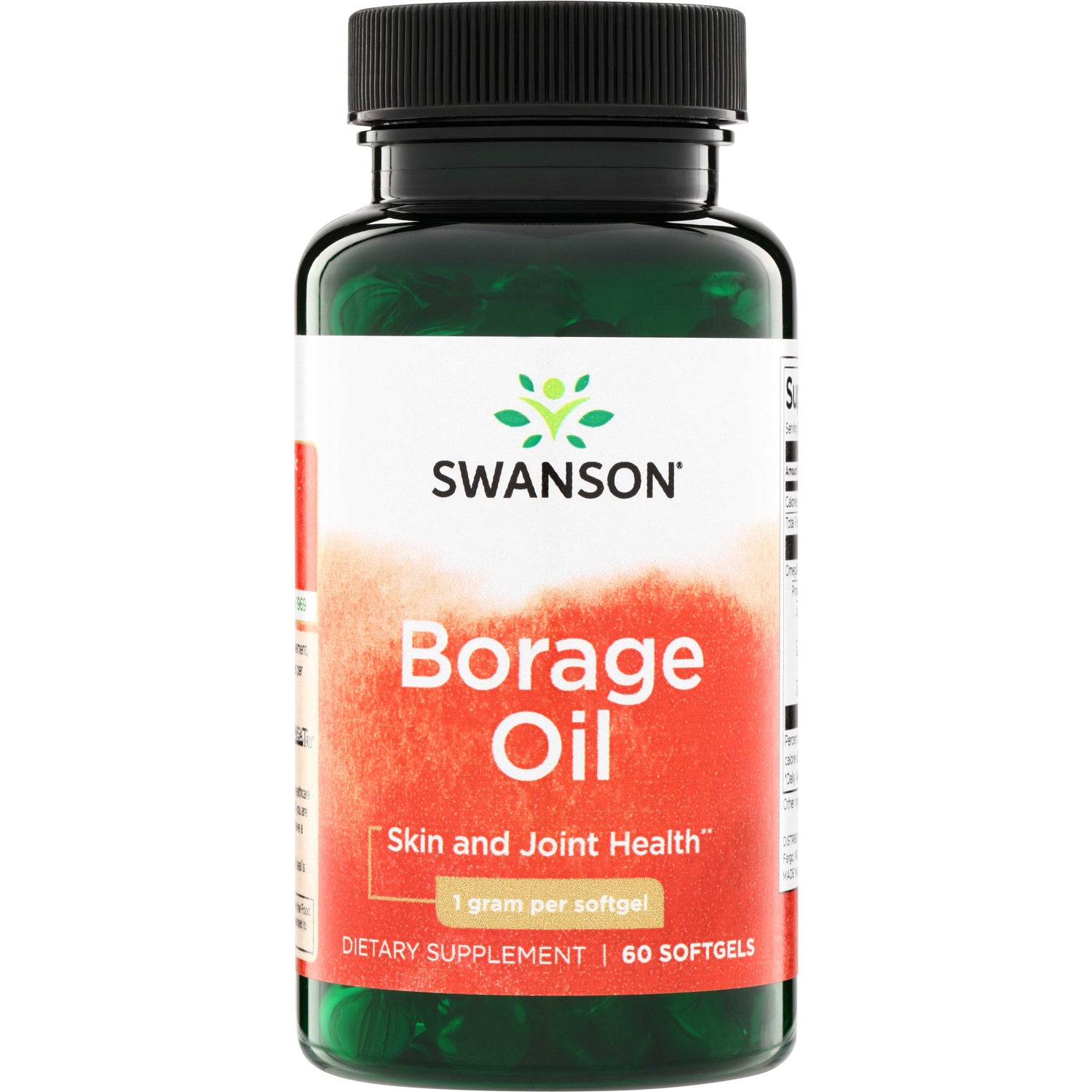 Swanson Borage Oil, brutnákový olej 1000 mg, 60 softgelových kapslí