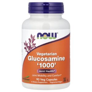 Now Foods Glucosamine 1000 Vegetarian, glukosamin hydrochlorid, 90 rostlinných kapslí