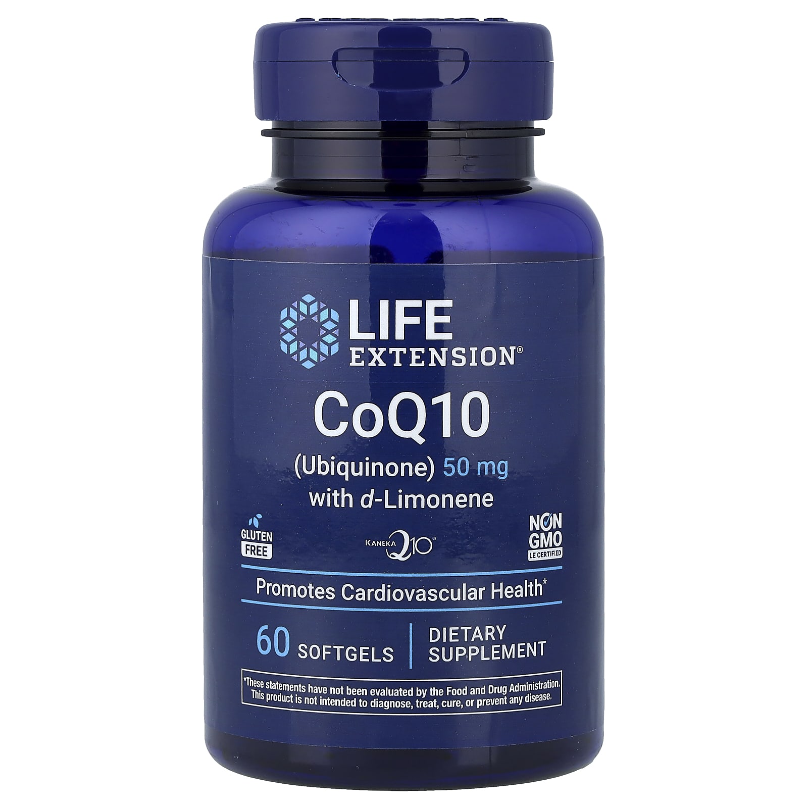 Life Extension CoQ10 s d-limonenem, ubichinon 50 mg, 60 měkkých kapslí