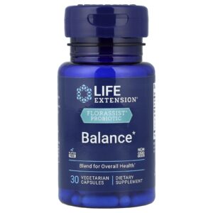 Life Extension Florassist Balance, probiotika, 30 vegetariánských kapslí