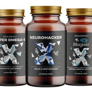 BrainMax Bystrá mysl, sada s omega 3, hořčíkem a citikolinem