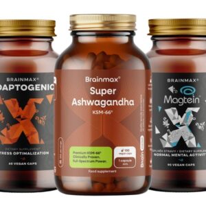 BrainMax Chladná hlava, sada s ashwagandhou KSM-66 a hořčíkem