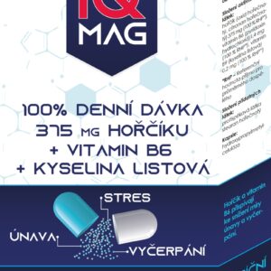 IQ Mag hořčík, vitamin B6 a kyselina listová, 30 kapslí