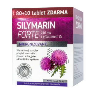 Naturprodukt Silymarin Forte 250, ostropestřec s vitaminem D3, 90 tablet