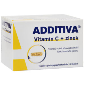 Additiva Vitamin C a zinek, kyselina askorbová, 80 kapslí