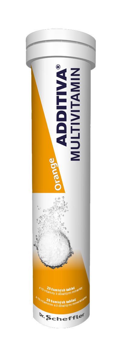 Additiva Multivitamin Orange, šumivé tablety, 20 ks