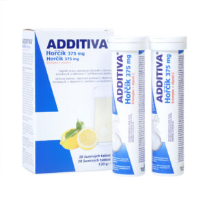 Additiva Magnesium 375 mg, hořčík B6 s B-komplexem a vitaminem C, 20 šumivých tablet