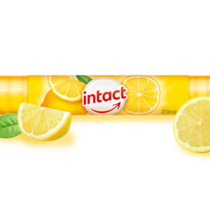 Intact hroznový cukr s vitaminem C, citron, rolička