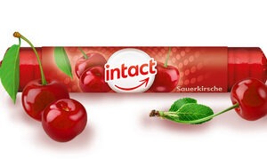 Intact hroznový cukr s vitaminem C, třešeň, rolička 40 g