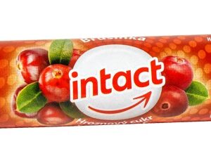 Intact hroznový cukr s vitaminem C, brusinka, rolička 40 g