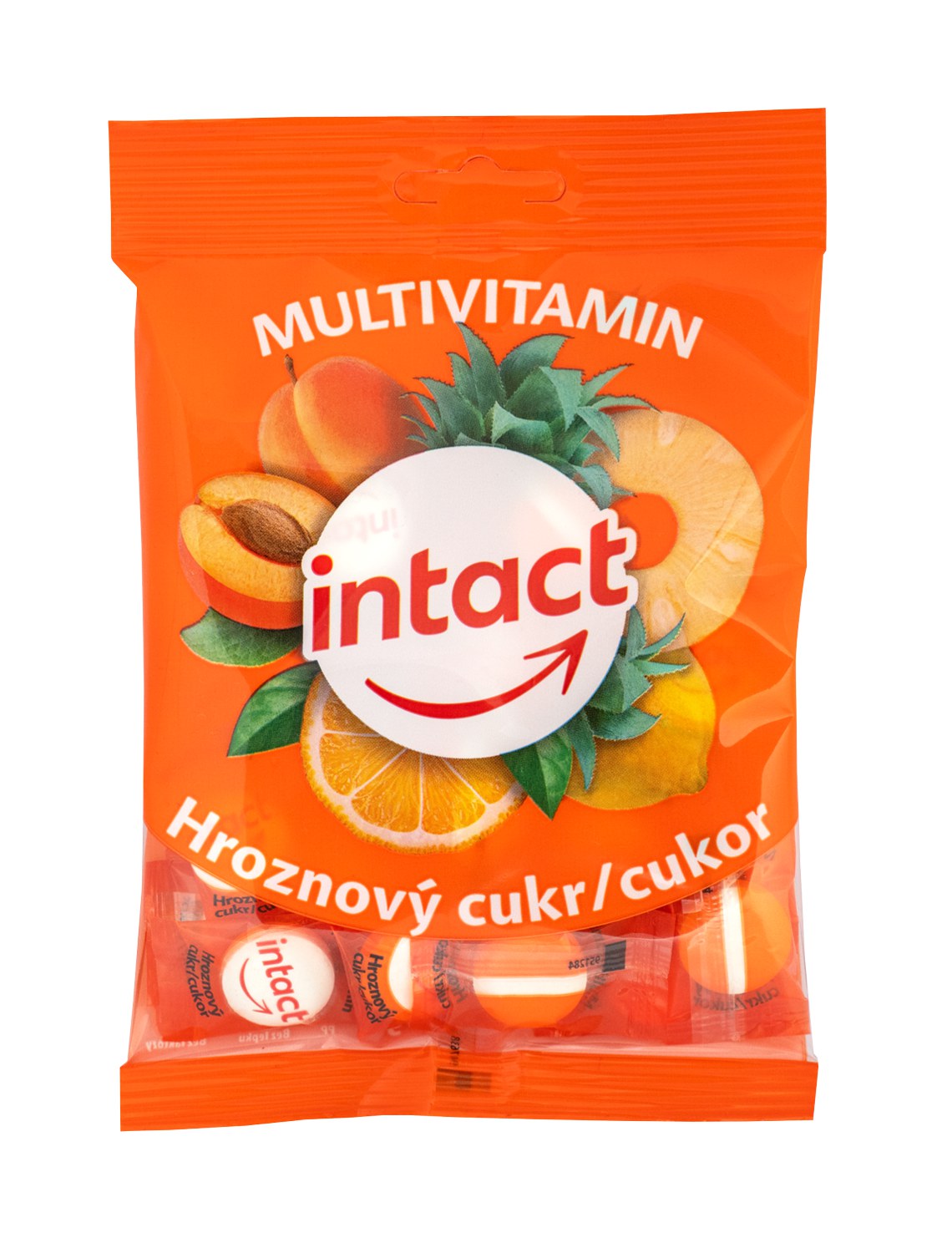 Intact hroznový cukr Multivitamin, pastilky, 75 g