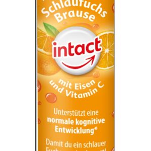 Intact Chytrá liška, železo s vitaminem C, pomeranč, 15 šumivých tablet