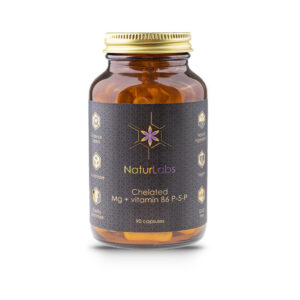NaturLabs hořčík chelátový s vitaminem B6, 90 kapslí