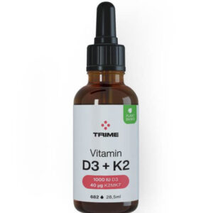 Trime Vitamín D3 a K2, 1000 IU, kapky, 682 kapek